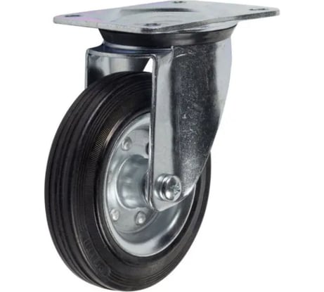 Промышленное усиленное колесо SRC 97 80 мм, площадка, поворотное, черная резина, роликоподшипник TOR 1027183