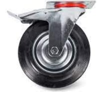 Промышленное колесо SCb 63 f 160 мм, площадка, поворотное, тормоз, серая резина, роликоподшипник TOR 1027215