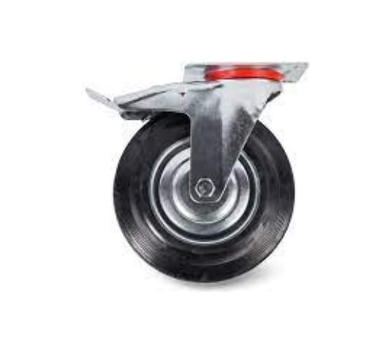 Промышленное колесо SCb 63 f 160 мм, площадка, поворотное, тормоз, серая резина, роликоподшипник TOR 1027215 1