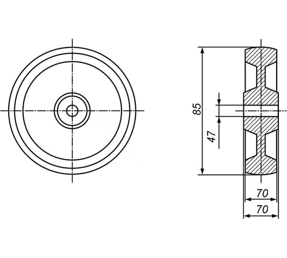 Колесо для оси EMES ZBZ85X70620420WITHOUTBEARING
