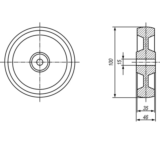 Колесо для оси EMES ABP100X35620215