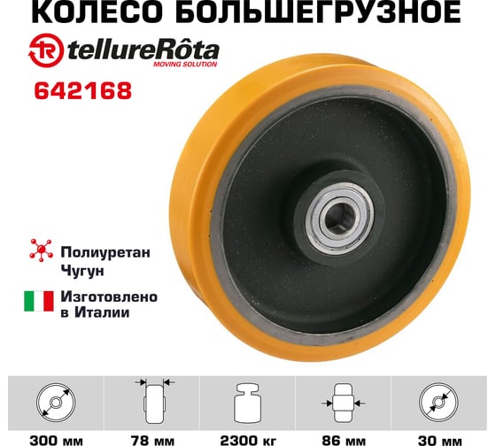 Колесо (300 мм; 2300 кг) Tellure Rota 642168