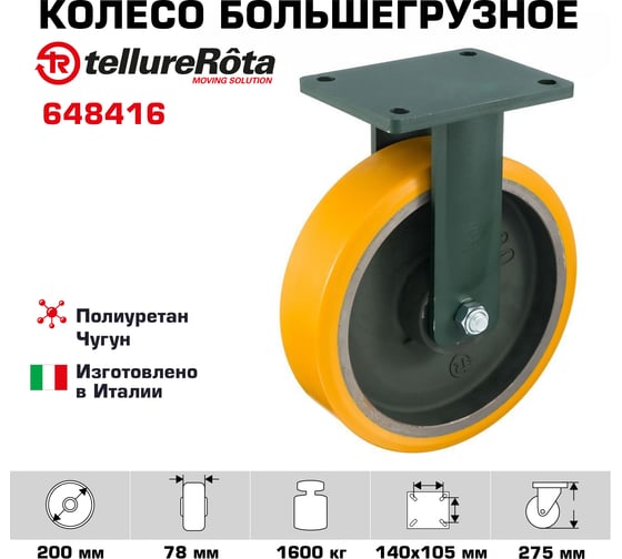 Колесо со стационарной опорой (200 мм; 1600) Tellure Rota 648416