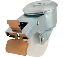 Колесо с кронштейном, креплением под болт и тормозом 80 мм EMES EM04ZKZ80X30F