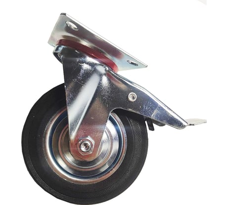 Колесо для строительных лесов поворотное с подшипником с тормозом 160 мм SAMGRUPP SAMC-027002160