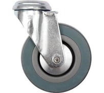 Колесо для тележки, поворотное, резина серая, 100 мм VOREL 87373