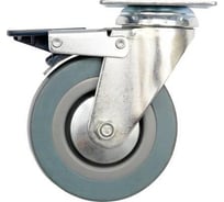 Колесо для тележки, поворотное, с тормозом, 100 мм VOREL 87383