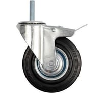 Колесо для тележки, поворотное, с тормозом, 75 мм VOREL 87331
