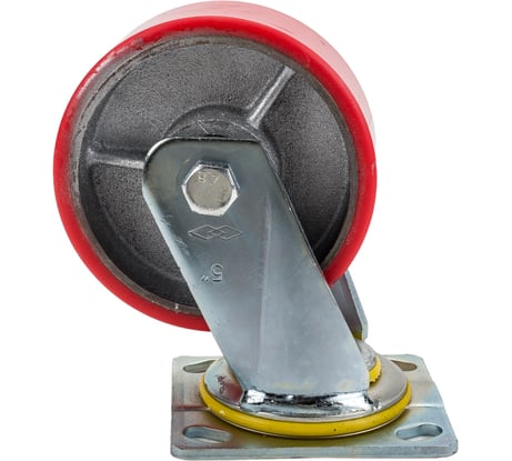 Колесо большегрузное полиуретановое поворотное, без тормоза, г/п 600 кг, EURO-LIFT 00018519