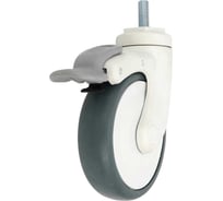 Колесо с кронштейном, резьбовым стержнем и тормозом EMES EC05MBT125X32FM12