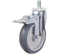 Колесо с кронштейном, резьбовым стержнем и тормозом EMES ER05MKT80X32FM12