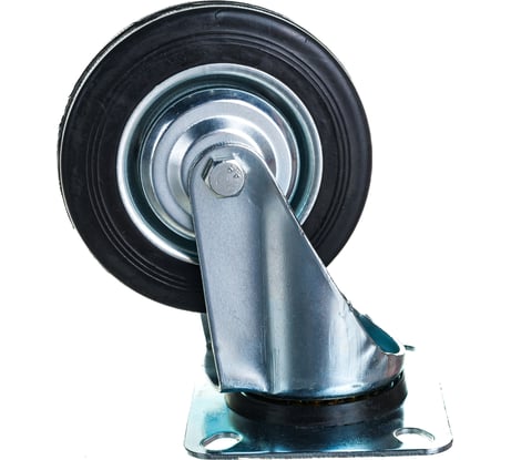 Колесо поворотное (100 мм; г/п 70 кг; резина/металл; игольчатый подшипник) ЗУБР 30936-100-S