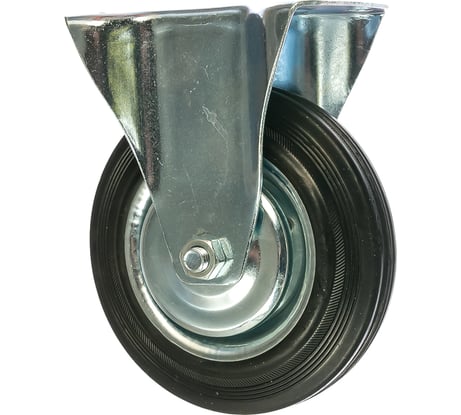 Колесо неповоротное (160 мм; г/п 145 кг; резина/металл; игольчатый подшипник) ЗУБР 30936-160-F