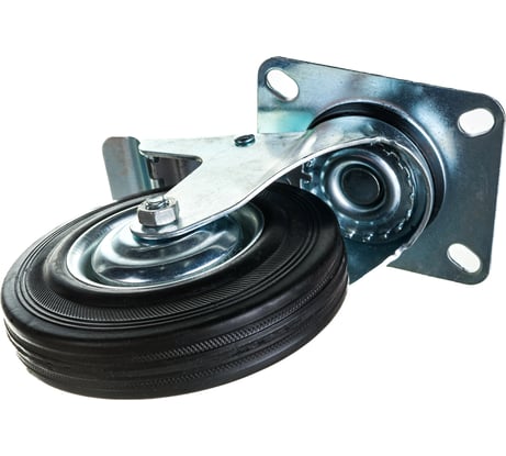 Колесо поворотное c тормозом (125 мм; г/п 100 кг; игольчатый подшипник) ЗУБР 30936-125-B