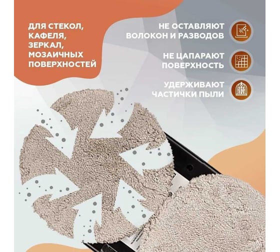 Салфетки из микрофибры для роботов-мойщиков окон Даджет 8 905
