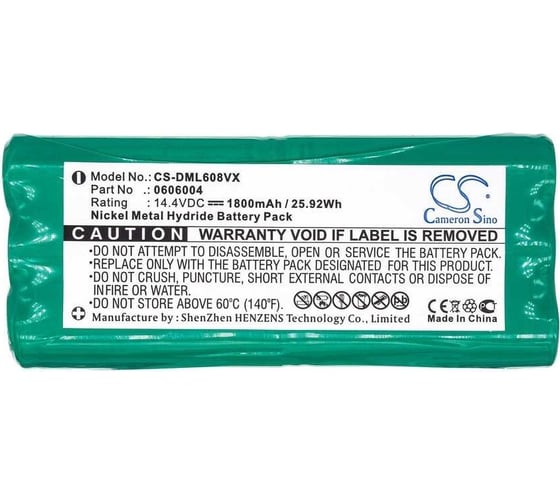Аккумулятор CS-DML608VX для Dirt Devil M606, M607, M612, 1.8Ah 14.4V Cameron Sino P103.00015