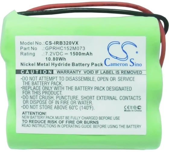 Аккумулятор CS-IRB320VX для iRobot Braava 320, 1.5Ah 7.2V/ Cameron Sino P103.00073 1