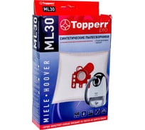 Пылесборник синтетический д/пылесоса MIELE, HOOVER Тип HR30, 4 шт. Topperr ML30 1410