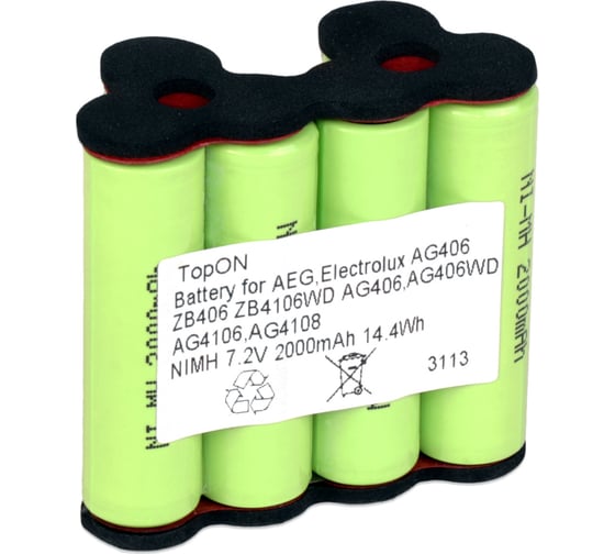 Аккумулятор для робота-пылесоса (7.2В, 2Ач, Li-ion) TopON PN: CS-AGX406VX TOP-AEG-7.2