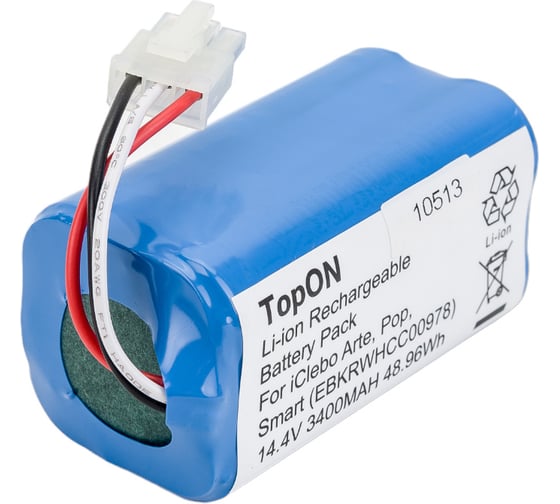 Аккумулятор для беспроводного для робота-пылесоса iCLEBO (14.4В, 3Ач, Ni-MH) TopON PN: EBKRWHCC00978 TOP-ICLB05-34
