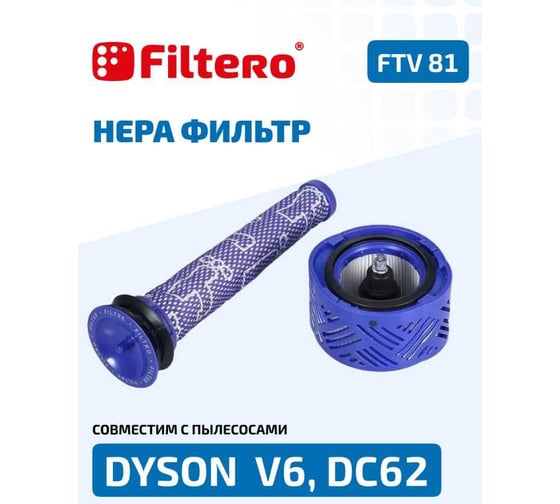 Набор фильтров FTV 81 для пылесоса DYSON V6 FILTERO 02133