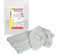 Комплект салфеток из махровой ткани, половые тряпки 2 шт, обтяжки для ручной насадки 2 шт, для пароочистителя KARCHER OZONE MP-K03