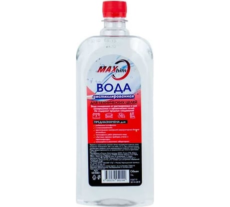 Вода дистиллированная 1 л MAXHIM MH0801