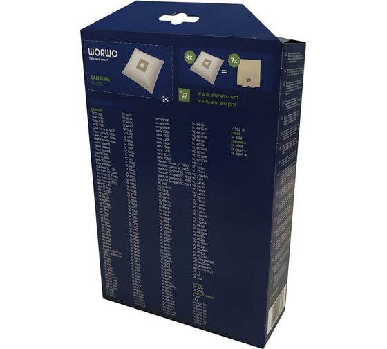 Комплект пылесборников для SAMSUNG Worwo SMB01K_T