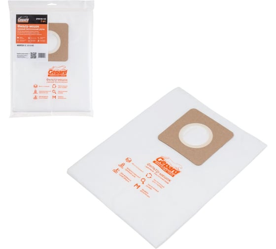 Мешок для пылесоса сменный улучшенный WORTEX VC 3016 WS 2 шт Gepard GP90190-122 1