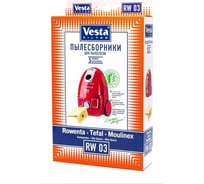 Мешки-пылесборники Vesta filter для пылесосов Rowenta, Moulinex, Tefal , 5 шт RW03