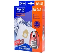 Мешки-пылесборники Vesta filter для пылесосов ROWENTA,TEFAL, MOULINEX, 4 шт 2 фильтра RW04S