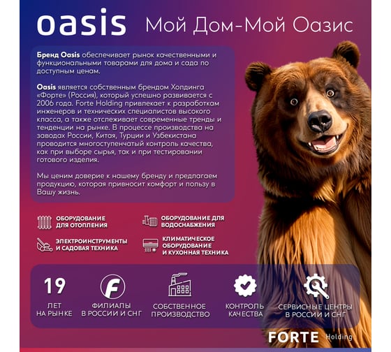 Мешок пылесборный синтетический для строительных пылесосов Oasis BS-200/40