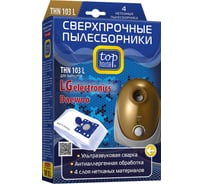 Пылесборники THN 103 L  4 шт сверхпрочные нетканые с антибактериальной обработкой TOP HOUSE 392517