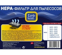 Набор универсальных фильтров TH MCF2  для пылесосов TOP HOUSE 392722