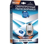 Пылесборники THN 2515 Е 4 шт сверхпрочные нетканые с антибактериальной обработкой TOP HOUSE 392463