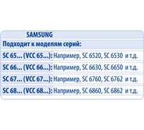 Комплект фильтров TH 002SM для пылесосов SAMSUNG 2 шт TOP HOUSE 392821 19282032