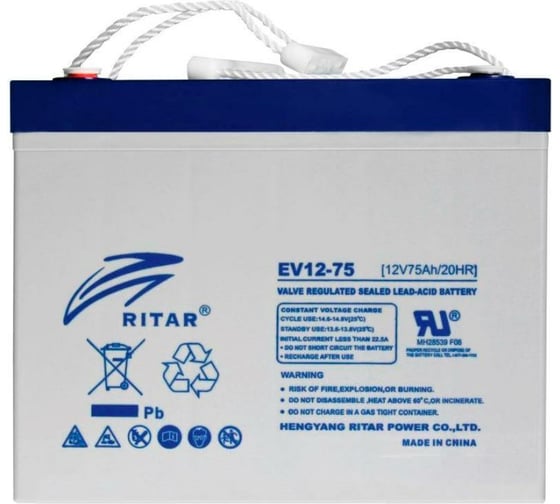Батарея аккумуляторная 12V 75Аh/20h Ritar ev12-75