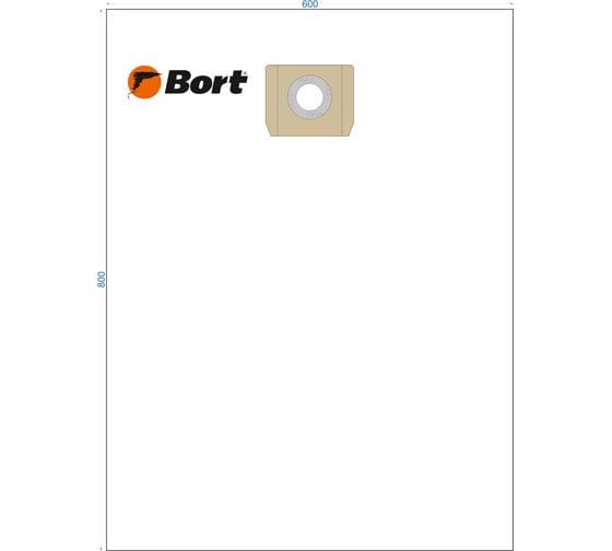 Комплект мешков пылесборных для пылесоса BB-010U 5 шт BORT 93411461 1