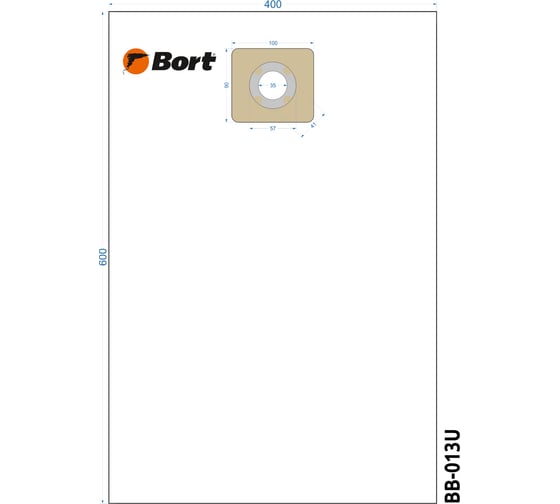 Комплект мешков пылесборных для пылесоса BB-013U 5 шт BORT 93411492 1