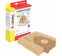 Мешки-пылесборники бумажные для пылесоса 5 шт + микрофильтр OZONE P-46