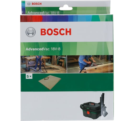 Бумажный мешок 5 шт для VAC 18V-8 Bosch 2609256F68