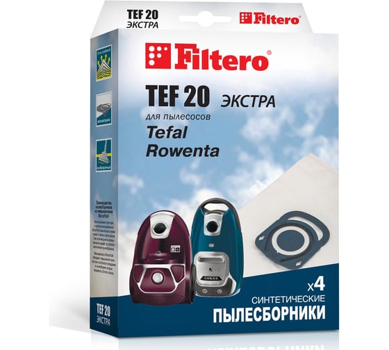 Мешки для пылесоса TEF 20 (4) Экстра 4 шт FILTERO 05864 1