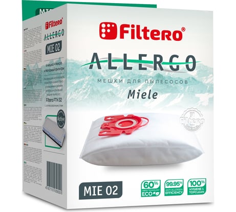 Мешки для пылесосов MIE 02 (4) Allergo 4 шт + моторный и микрофильтр FILTERO 05952