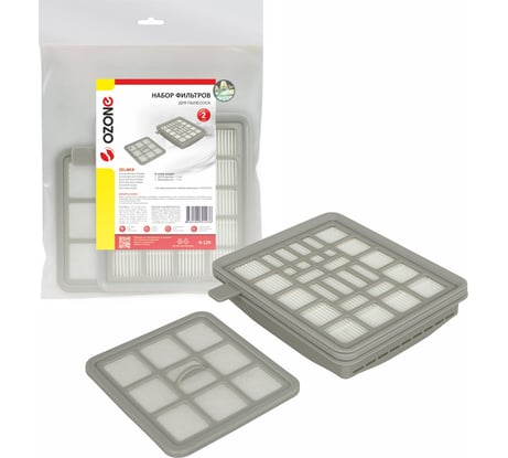 Набор фильтров для пылесоса ZELMER, НЕРА фильтр - 1 шт, микрофильтр - 1 шт OZONE H-124