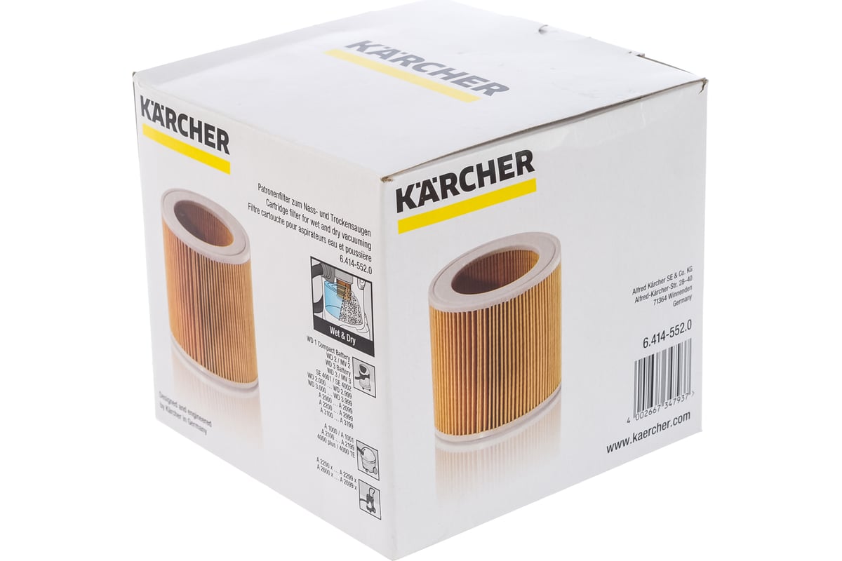 Filtro para aspiradora Wd2 WD3 SE4001 Karcher 6.414-552.0