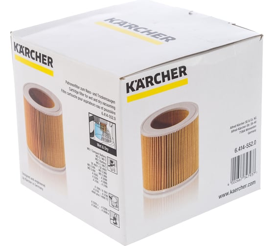 Фильтр патронный для пылесосов Karcher 6.414-552