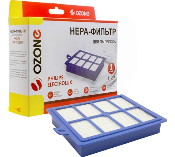 Фильтр H-02 НЕРА для пылесосов ELECTROLUX OZONE H-02 1