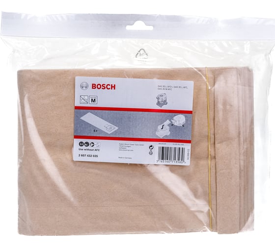Мешок бумажный для GAS 35 L AFC; GAS 35 M AFC Professional Bosch 2607432035