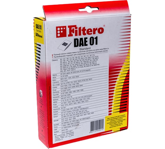 Пылесборники FILTERO DAE 01 Standard (5 шт. + микрофильтр) 05001