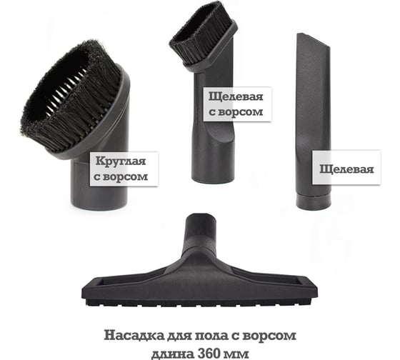 Комплект насадок для промышленного пылесоса Дастпром 1